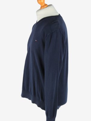 Tommy Hilfiger V Neck Jumper Pullover Vintage Size XL Navy -IL2512-161460