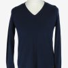 Tommy Hilfiger V Neck Jumper Pullover Vintage Size M Navy -IL2514-0