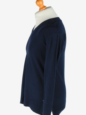 Tommy Hilfiger V Neck Jumper Pullover Vintage Size M Navy -IL2514-161468