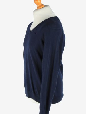 Tommy Hilfiger V Neck Jumper Pullover Vintage Size XL Navy -IL2515-161472