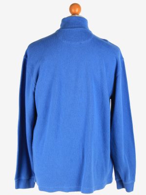 Chaps Zip Neck Jumper Pullover Vintage Size L Blue -IL2525-162224