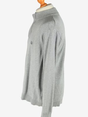 Chaps Zip Neck Jumper Pullover Vintage Size XL Grey -IL2526-162227
