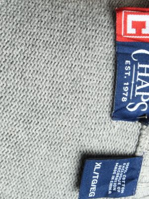 Chaps Zip Neck Jumper Pullover Vintage Size XL Grey -IL2526-162229