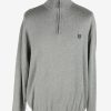 Chaps Zip Neck Jumper Pullover Vintage Size XL Grey -IL2527-0