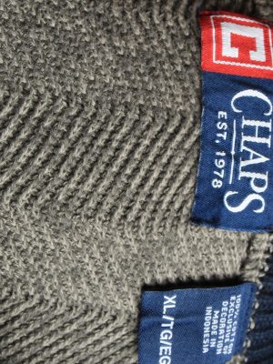 Chaps Half Zip Neck Jumper Pullover Vintage Size XL Grey -IL2529-162241