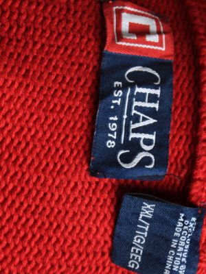 Chaps Half Zip Neck Jumper Pullover Vintage Size XXL Red -IL2530-162245