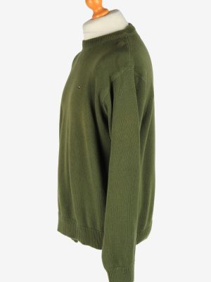 Tommy Hilfiger Crew Neck Jumper Pullover Vintage Size L Dark Green -IL2542-162291