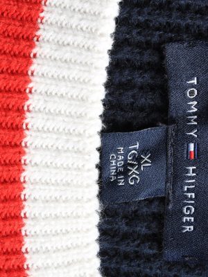 Tommy Hilfiger Crew Neck Jumper Pullover Vintage Size XL Navy -IL2546-162309