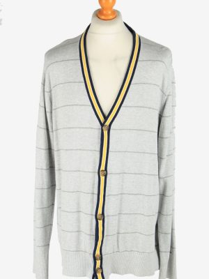 Tommy Hilfiger Full Button Cardigan Vintage Size XXL Light Grey -IL2571-0