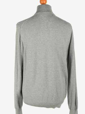 Tommy Hilfiger Zip Neck Jumper Pullover Vintage Size L Grey -IL2396-160995
