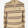 Chaps Zip Neck Jumper Pullover Vintage Size M Coffee -IL2403-0