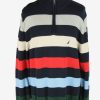 Nautica Zip Neck Jumper Pullover Vintage Size XL Colared -IL2407-0
