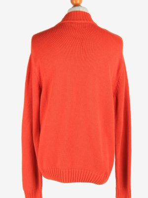 Chaps V Neck Jumper Pullover Vintage Size L Orange -IL2413-161063