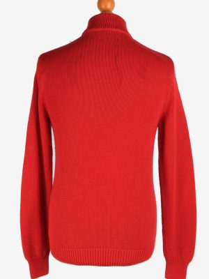 Chaps Zip Neck Jumper Pullover Vintage Size S Red -IL2415-161071