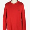 Chaps Crew Neck Jumper Pullover Vintage Size L Red -IL2418-0