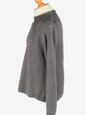 Chaps Crew Neck Jumper Pullover Vintage Size M Dark Grey -IL2434-161146