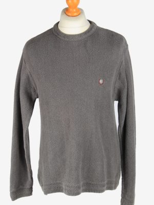Chaps Crew Neck Jumper Pullover Vintage Size M Dark Grey -IL2434-0