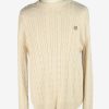 Chaps Crew Neck Jumper Pullover Vintage Size L Beige -IL2443-0