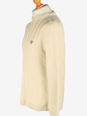Chaps Crew Neck Jumper Pullover Vintage Size L Beige -IL2445-161190