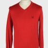 Chaps V Neck Jumper Pullover Vintage Size S Red -IL2448-0