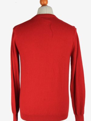 Chaps V Neck Jumper Pullover Vintage Size S Red -IL2448-161203