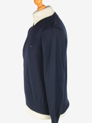 Tommy Hilfiger V Neck Jumper Pullover Vintage Size S Navy -IL2450-161210