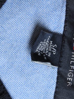 Tommy Hilfiger V Neck Jumper Pullover Vintage Size S Navy -IL2450-161212