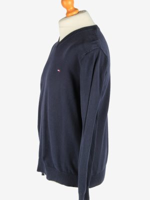 Tommy Hilfiger V Neck Jumper Pullover Vintage Size L Navy -IL2451-161214