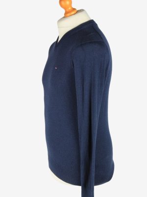Tommy Hilfiger V Neck Jumper Pullover Vintage Size S Navy -IL2453-161222