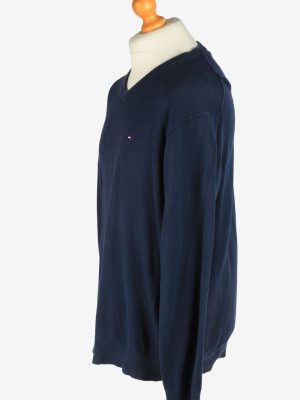 Tommy Hilfiger V Neck Jumper Pullover Vintage Size XL Navy -IL2454-161226