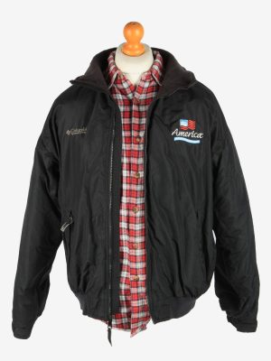 Columbia Men's Waterproof Jacket Polar Lined Vintage Size L Black C2855-160438