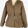 S Maxmara Women's Coat Padded Lined With Belt Vintage Size M Dark Brown C2876-0