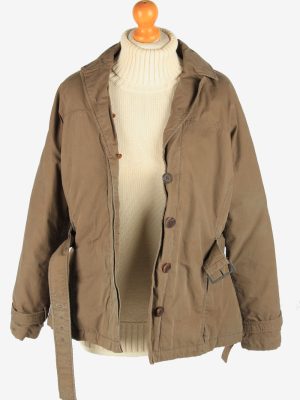 S Maxmara Women's Coat Padded Lined With Belt Vintage Size M Dark Brown C2876-160564