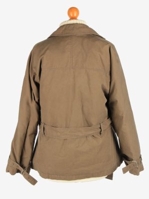 S Maxmara Women's Coat Padded Lined With Belt Vintage Size M Dark Brown C2876-160566