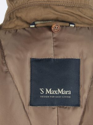 S Maxmara Women's Coat Padded Lined With Belt Vintage Size M Dark Brown C2876-160568