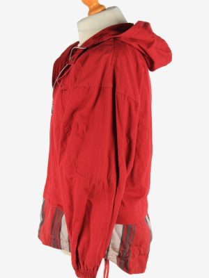 Mens Reebok Track Jacket Half Zip Hooded Vintage Size S Maroon C2942-162066