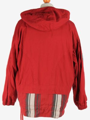 Mens Reebok Track Jacket Half Zip Hooded Vintage Size S Maroon C2942-162067