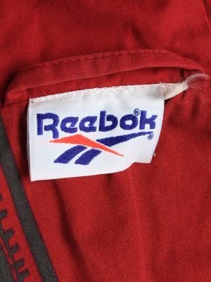 Mens Reebok Track Jacket Half Zip Hooded Vintage Size S Maroon C2942-162068
