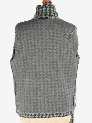 Women's Chaps Knitted Jacket Zip Up Vintage Size L Grey C2949-162138