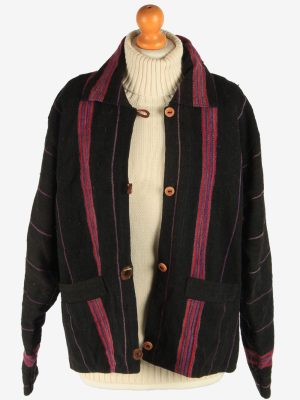 Women's Nepalies Wool Jacket Button Up Vintage Size L Multi C2955-162169