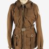 Women's Napapijri Coat Outdoor Hooded Vintage Size L Brown C2956-0