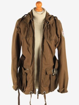 Women's Napapijri Coat Outdoor Hooded Vintage Size L Brown C2956-162175