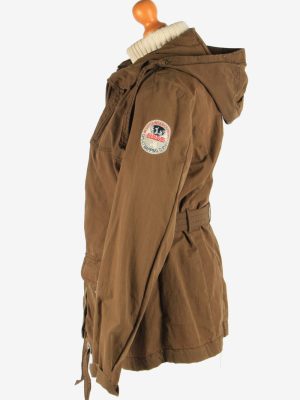 Women's Napapijri Coat Outdoor Hooded Vintage Size L Brown C2956-162176