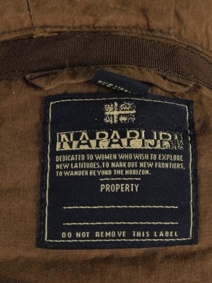 Women's Napapijri Coat Outdoor Hooded Vintage Size L Brown C2956-162179