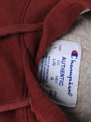 Champion Hoodies Sweatshirt Men's Vintage Size L Maroon -SW2768-163650