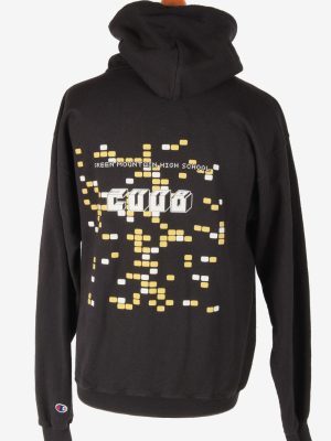 Champion Hoodies Sweatshirt Men's Vintage Size M Black -SW2771-163661