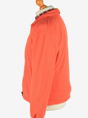 Fleece Jacket Top Full Zip Thermal Vintage Size M Orange -SW2726-160625