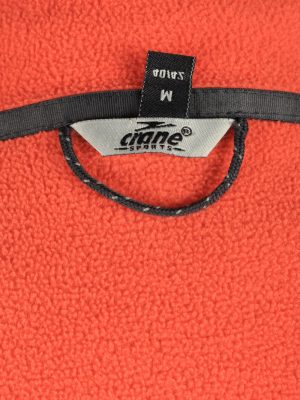 Fleece Jacket Top Full Zip Thermal Vintage Size M Orange -SW2726-160628