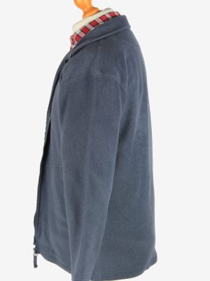 Fleece Jacket Top Full Zip Thermal Vintage Size L Dark Grey -SW2729-160643