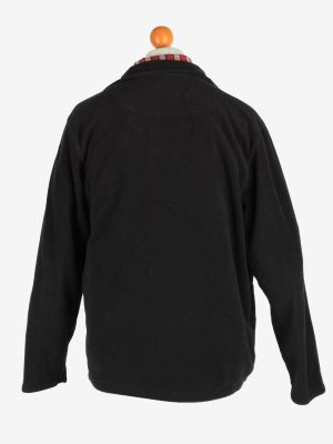 Fleece Jacket Top Full Zip Thermal Vintage Size XL Black -SW2732-160662